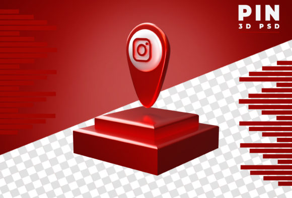3D Pin Logo Instagram Rendering: Elevate Your Design Presentations