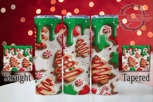 3D Seamless Christmas Tree Cake Tumbler Design Files