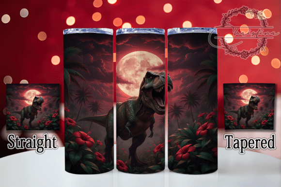3D T-Rex Grunge Tumbler: Bold Design for Drinkware & More