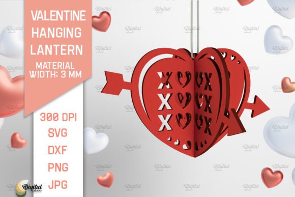 Create Stunning Decor with 3D Valentine Hanging Lantern Laser Cut