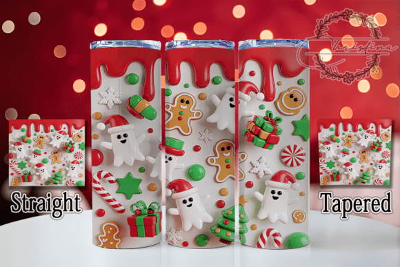 Cute 3D Sweet Spooky Christmas Tumbler