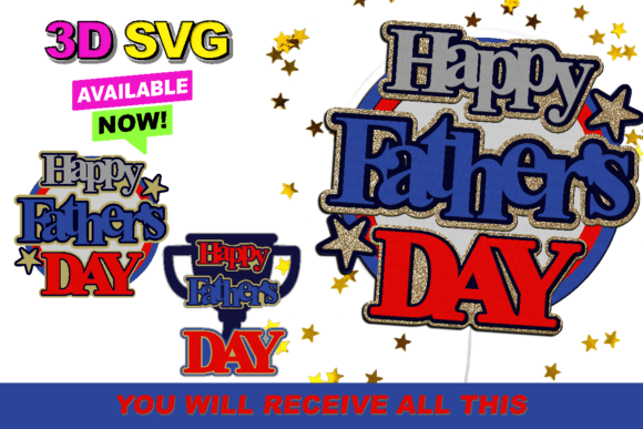Fathers Day Cake Topper 3D SVG: Create a Memorable Celebration